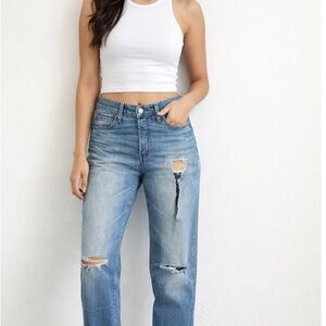 Vintage-Y2K-Levi 501-Straight Leg Distressed Jeans-Made in Turkey 🇹🇷